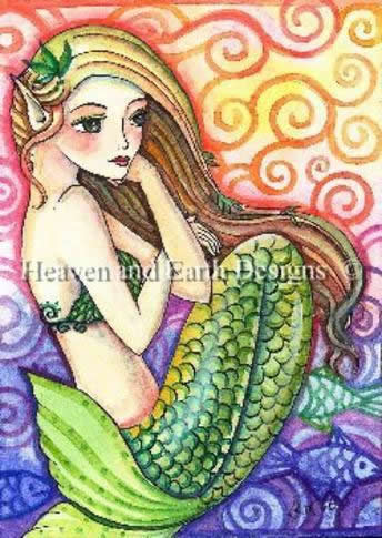 Diamond Painting Canvas - QS Day Dreaming Mermaid - Click Image to Close